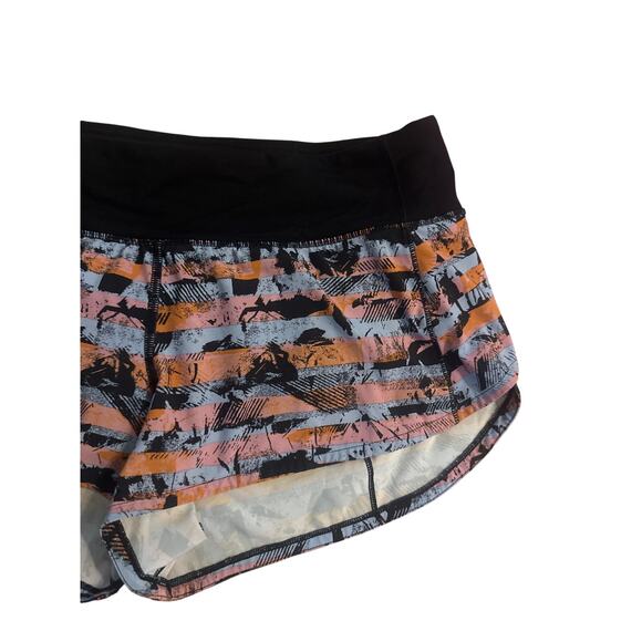 Women 8 Lululemon Run Times Short II *4" Inversion Multi Black Lined Lightweight - Picture 2 of 6